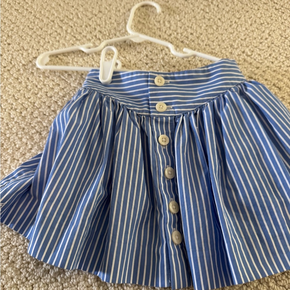 Polo by Ralph Lauren Blue and White Striped Skirt